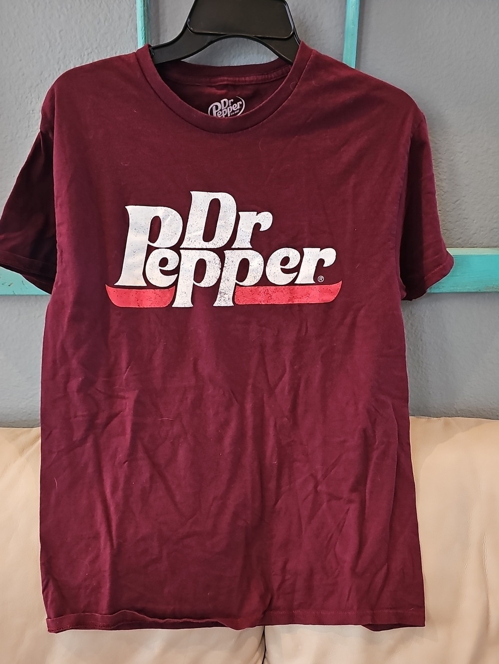 Dr Pepper Men's Short Sleeve Tee in Maroon